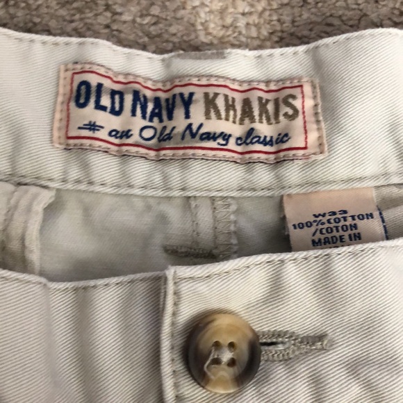 Old Navy Khaki shorts pleated 2 @ 33” - Picture 2 of 3